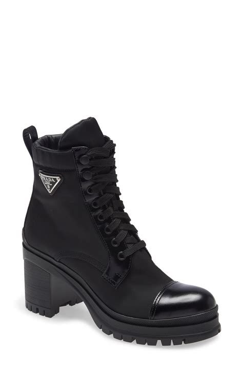 prada girls boots|Prada block heel combat boots.